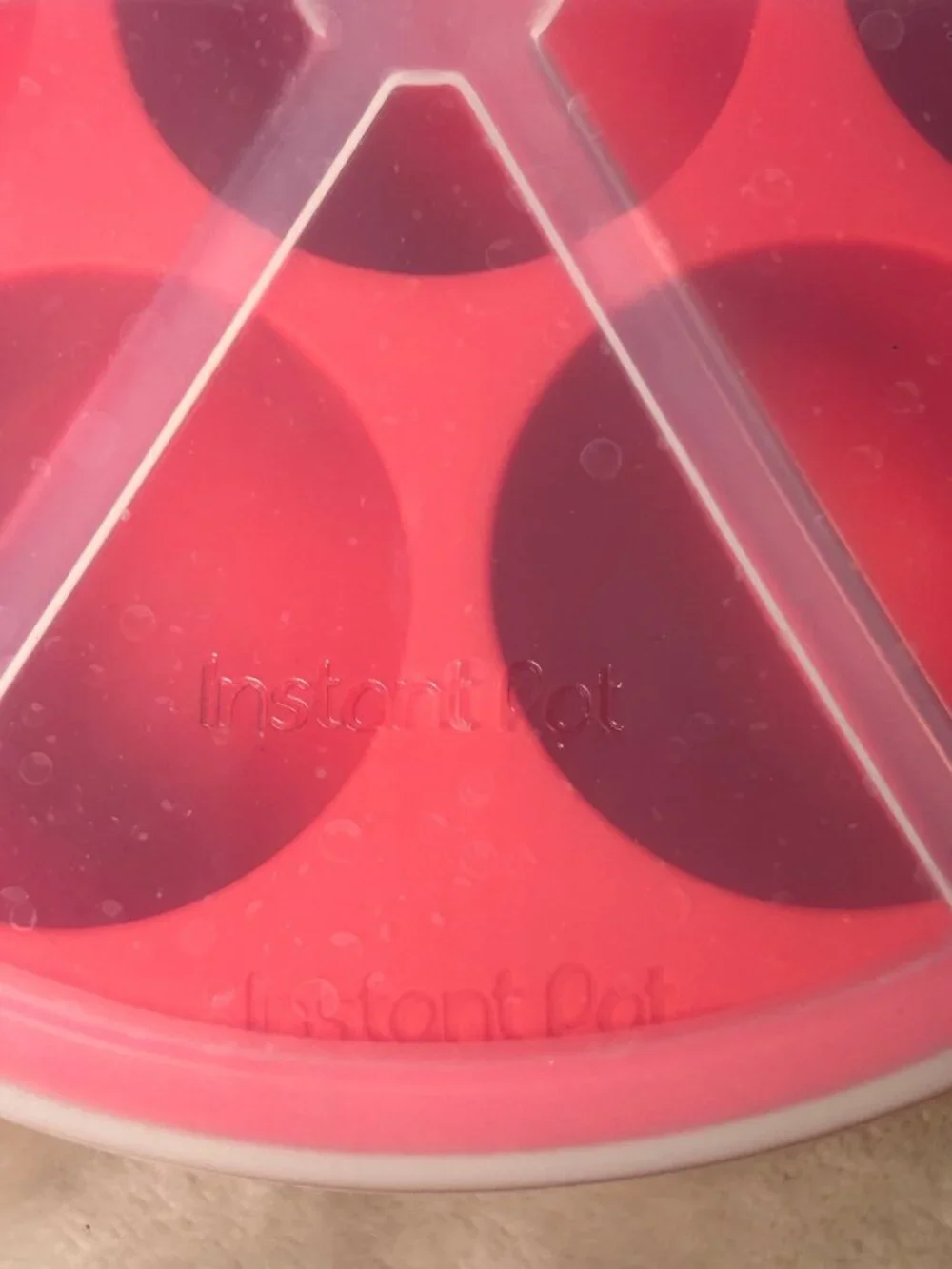 Instant Pot Silicone Egg Bites Mold With Lid Red BPA-Free Dishwasher Safe